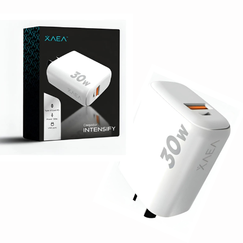 CARGADOR CABEZAL CELULAR 30W 1 USB HEMBRA 1 USB TIPO C XAEA