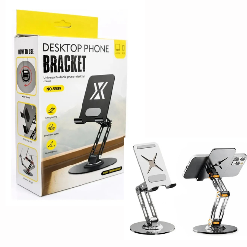 SOPORTE TABLET CELULAR HOLDER UNIVERSAL METALICO ALUMINIO GIRO 360º BRACKET