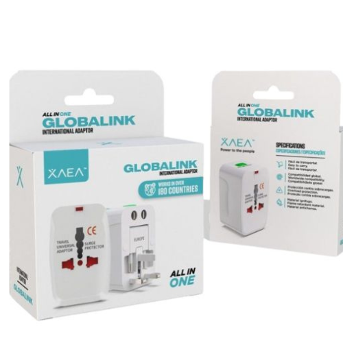ADAPTADOR VIAJERO UNIVERSAL MUNDIAL MULTIENCHUFE ELECTRICO XAEA MODX-510A ;