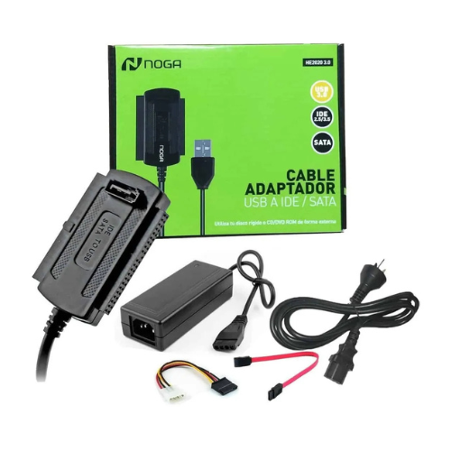 ADAPTADOR USB A IDE 2.5 E IDE 3.5 Y SATA INCLUYE FUENTE