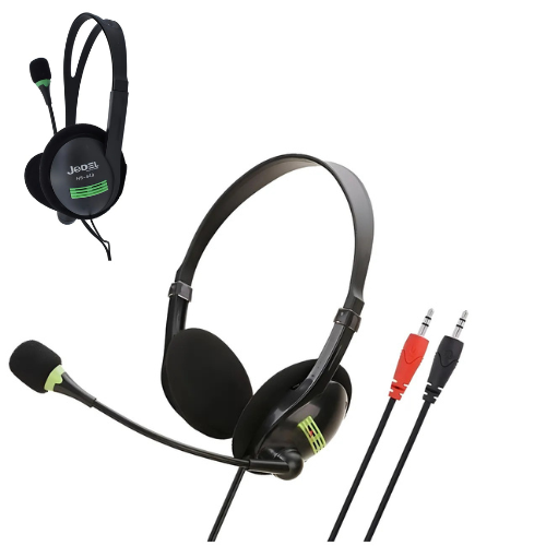 AURICULAR VINCHA CON MICROFONO 2 CONECTORES DE 3.5MM PC JEDEL JD-440