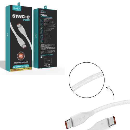 CABLE USB TIPO C A USB TIPO C 1 MT XAEA SYNC-C PLUS