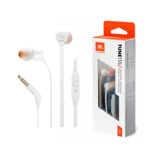 AURICULAR IN EAR JBL HARMAN TUNE110 MANOS LIBRES CONTROL DE VOLUMEN PLUG 3.5MM CABLE