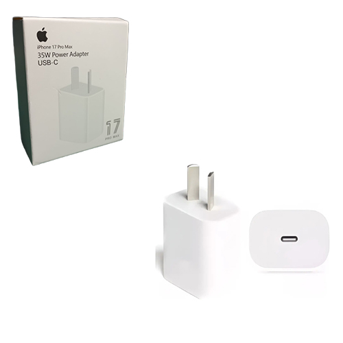 CARGADOR CABEZAL USB TIPO C CARGA RAPIDA 35W  IPHONE APPLE PATA OBLICUA