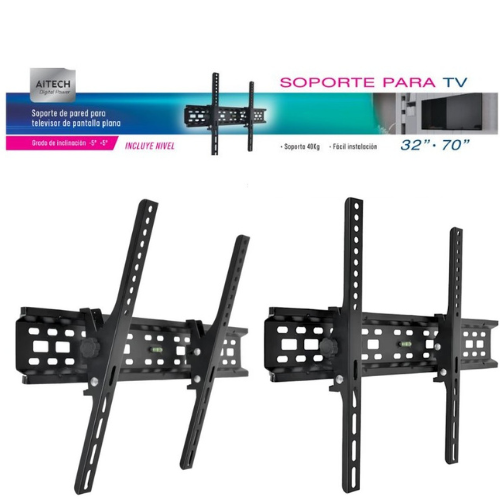 SOPORTE FIJO TV LED LCD 32" A 70" 40KG INCLINACION -5 / +5º AITECH INCLUYE NIVEL