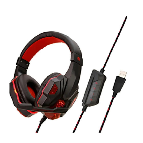 AURICULAR GAMER 7.1 SKYWAY ROJO/NEGRO MIC FICHA USB
