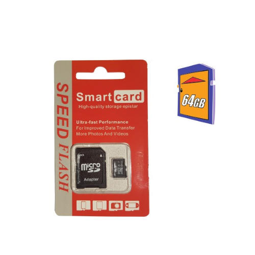 MEMORIA MICRO SD 64GB CLASE 10 + ADAPTADOR SD SMART CARD SPEED FLASH