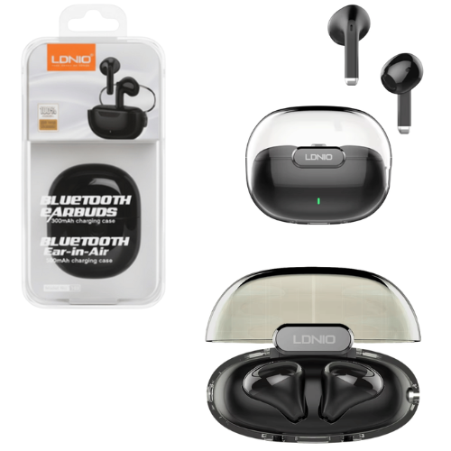 AURICULAR BLUETOOTH INALAMBRICO LDNIO EARBUDS NEGRO