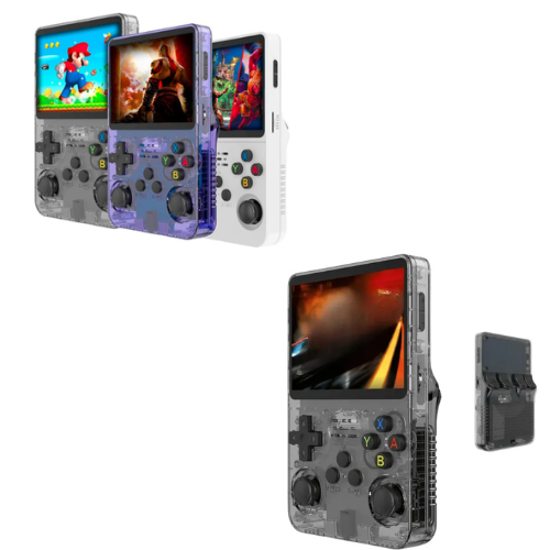 CONSOLA VIDEO JUEGOS 64GB PANTALLA R36S JUEGOS RETRO CON JOYSTICK