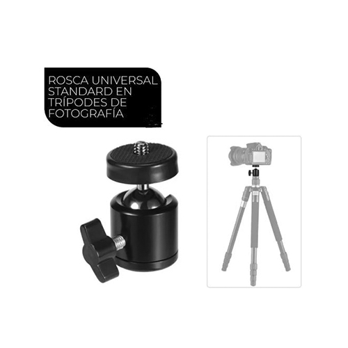 ADAPTADOR CABEZAL ROTULA ROSCA UNIVERSAL PARA SOPORTE Y TRIPODE