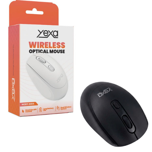 MOUSE INALAMBRICO BLUETOOTH 2.4G+ WIRELESS DPI 1000/1200/1800 YEXA NEGRO
