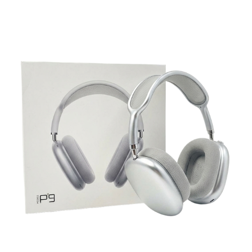 AURICULAR BLUETOOTH VINCHA MANOS LIBRES MICROFONO P9 GRIS/PLATA