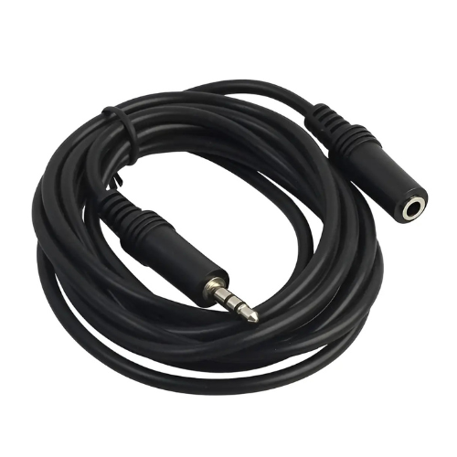 CABLE PROLONGADOR AUDIO PLUG 3.5 A PLUG JACK 3.5 HEMBRA MTS 3 MTS BOLSA