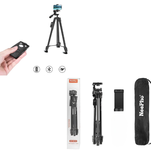 TRIPODE SOPORTE PARA CAMARA CELULAR +CABEZAL MOVIL 1.5 MTS 4KG EXTENSIBLE CONTROL REM