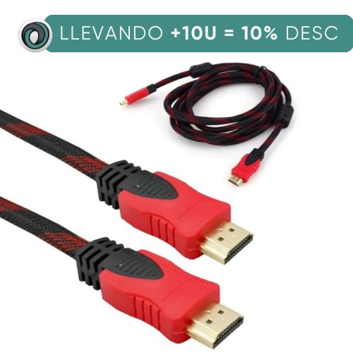 CABLE HDMI A HDMI M/M 5 MTS MALLADO CON FILTRO