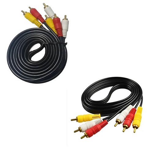 CABLE 3 RCA A 3 RCA MACHO MACHO REFORZADO 2 METROS CALIDAD