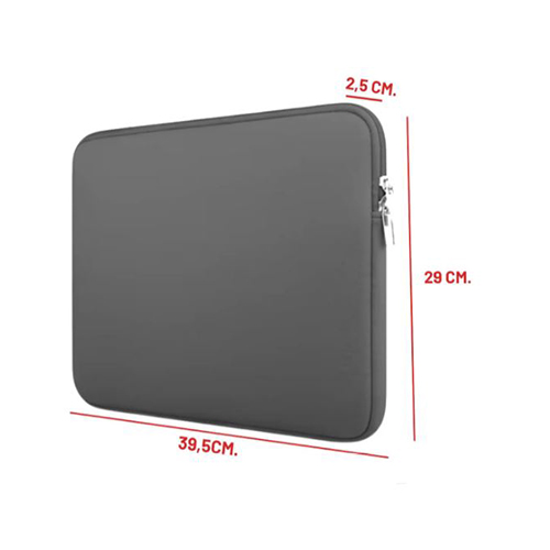 FUNDA NOTEBOOK 15.6 PULGADAS GRIS ACERO 29x39.5cm