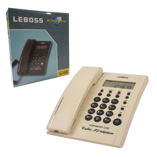 TELEFONO DE MESA COLGAR NUMEROS GRANDE L-10A LEBOSS HCD3588TSD BLANCO