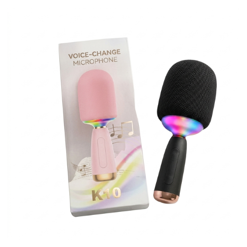MICROFONO KARAOKE BLUETOOTH RGB K10 RECARGABLE