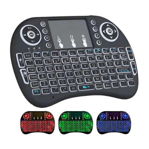 MINI TECLADO BLUETOOTH INALAMBRICO RETROILUMINADO PARA SMART TV CONSOLA DE JUEGOS