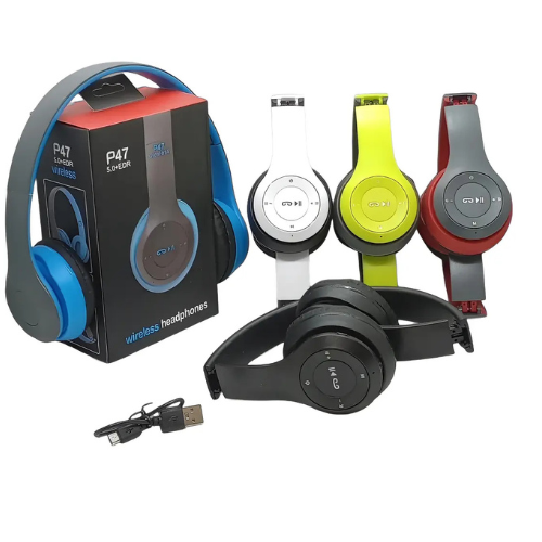 AURICULAR BLUETOOTH VINCHA FM SD MICROFONO P47 COLORES
