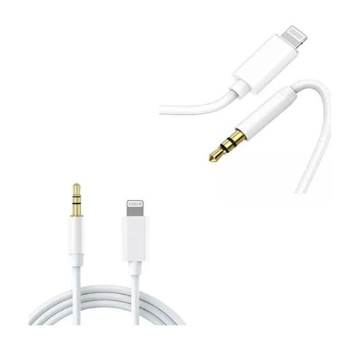 CABLE ADAPTADOR IPHONE LIGHTNING A PLUG 3.5 STEREO 1MTS