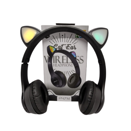 AURICULAR BLUETOOTH VINCHA FM SD MICROFONO P47M-N NEGRO