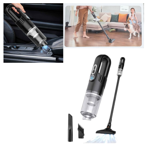 ASPIRADORA DE MANO + VERTICAL PORTATIL RECARGABLE USB 220V 2 EN 1