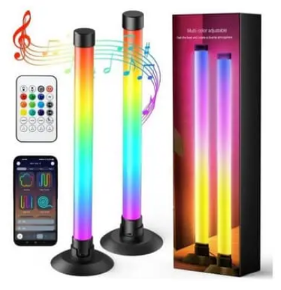 Barra De Luz Rgb 32cm (Barra Doble) Control De Remeto 8 Modos De Colores App Control