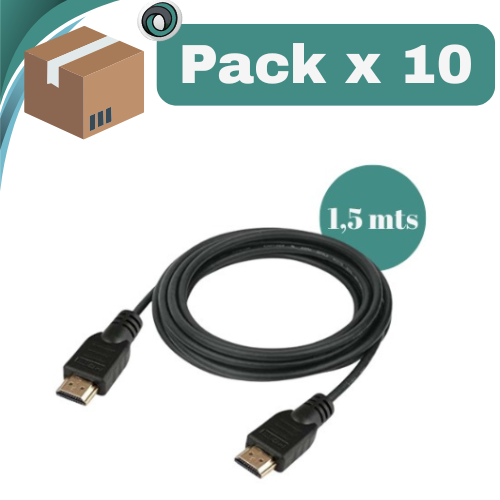 PACK X 10 ## CABLE HDMI A HDMI MACHO MACHO 1.5 METROS