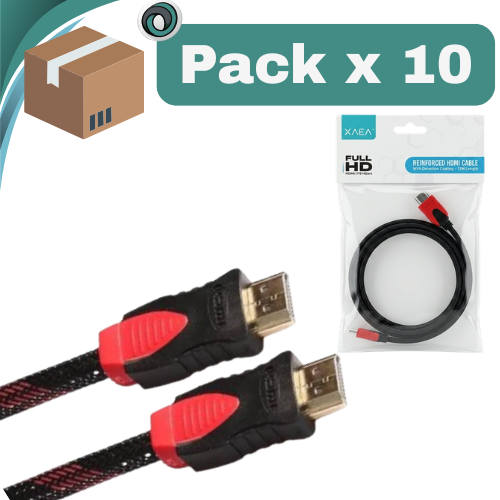 PACK X 10 ##CABLE HDMI MACHO A HDMI MACHO 1.5 METROS CON FILTRO XAEA FULL HD