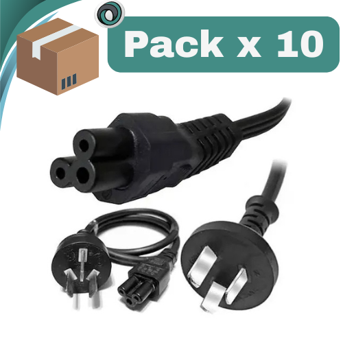 PACK X 10 ##CABLE INTERLOCK PC TIPO TREBOL 1,50 MTS