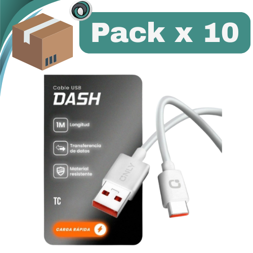 PACK X 10 ##CABLE USB A USB TIPO C CARGA RAPIDA ONLY 1MTS