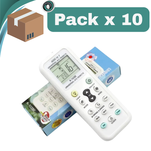 PACK X 10 ##CONTROL REMOTO UNIVERSAL PARA AIRE ACONDICIONADO K-1028E