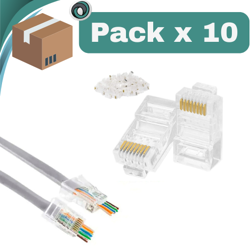 PACK X 10 ##FICHA DE RED SK-UTPRJ45 ETHRNET RJ45 CAT5