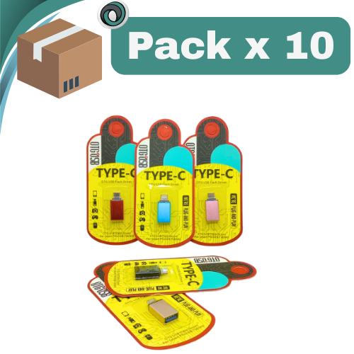 PACK X 10 ##ADAPTADOR OTG USB HEMBRA A USB TIPO C MACHO