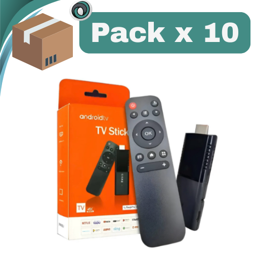 PACK X 10 ## SMART TV STICK TV BOX ANDROID 15.0 8GB+128GB DISCO 4K WIFI 2.4/5G INFRARROJO
