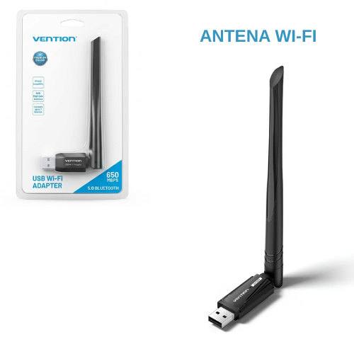 ANTENA ADAPTADOR WIFI PLACA DE RED RECEPTOR INALAMBRICO USB BANDA DUAL AC650 VENTION