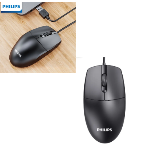 MOUSE USB CABLE PHILIPS 2000 1200DPI OPTICO ERGONOMICO