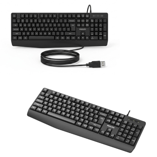 TECLADO PHILIPS CABLE USB 2000 ESPAÑOL RESISTENTE A SALPICADURAS SPK6237