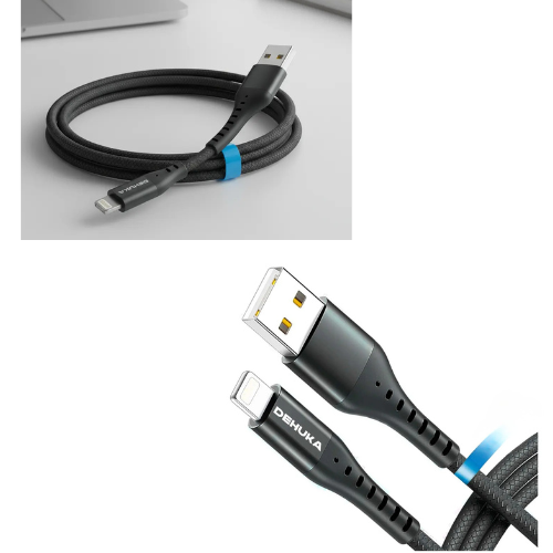 CABLE USB A LIGHTNING IPHONE APPLE 1.5 MTS DEHUKA