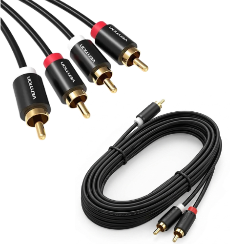 CABLE 2 RCA MACHO A 2 RCA MACHO AUDIO 3MTS VENTION ALTA CALIDAD