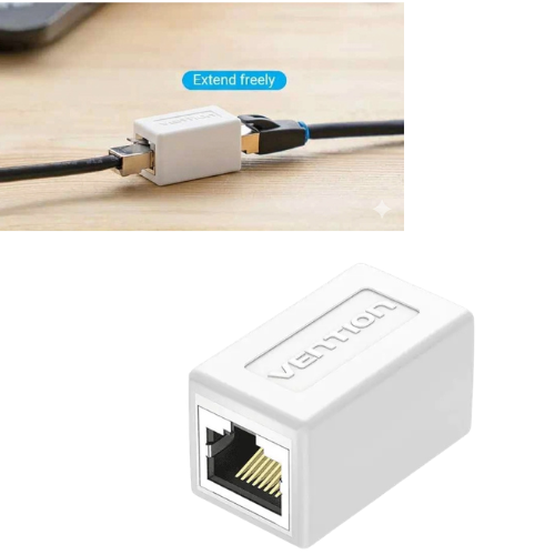 ADAPTADOR FICHA UNION RJ45 CAT6/CAT5E FTP LAN BLANCO VENTION