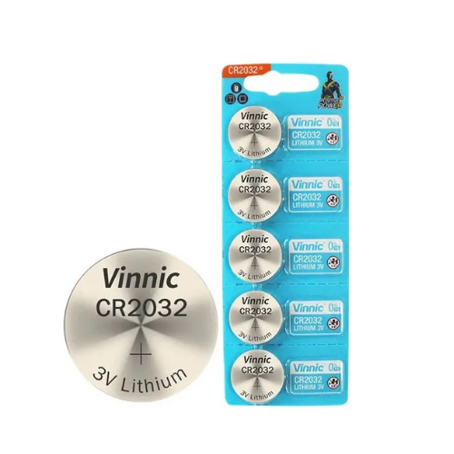 BLISTER POR 5 UNIDADES PILA CR 2032 VINNIC LITHIUM LITIO 3V